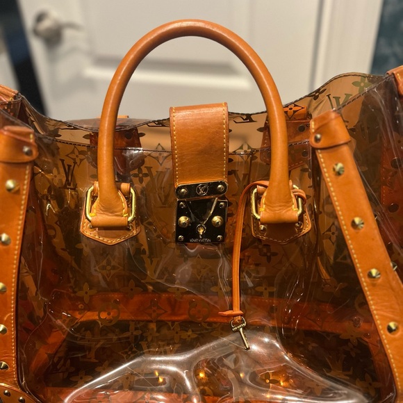 Louis Vuitton Vinyl Neo Cabas Ambre MM Hand Tote Bag EUC free shipping - Picture 3 of 9